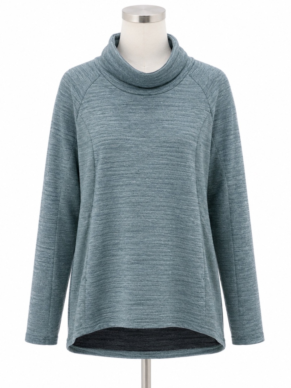 Kuhl Women's Heathered Slate Cowl Neck Sweater